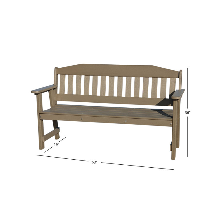 Buyers Choice All Weather Outdoor Bench Poly Furniture Garden Bench
